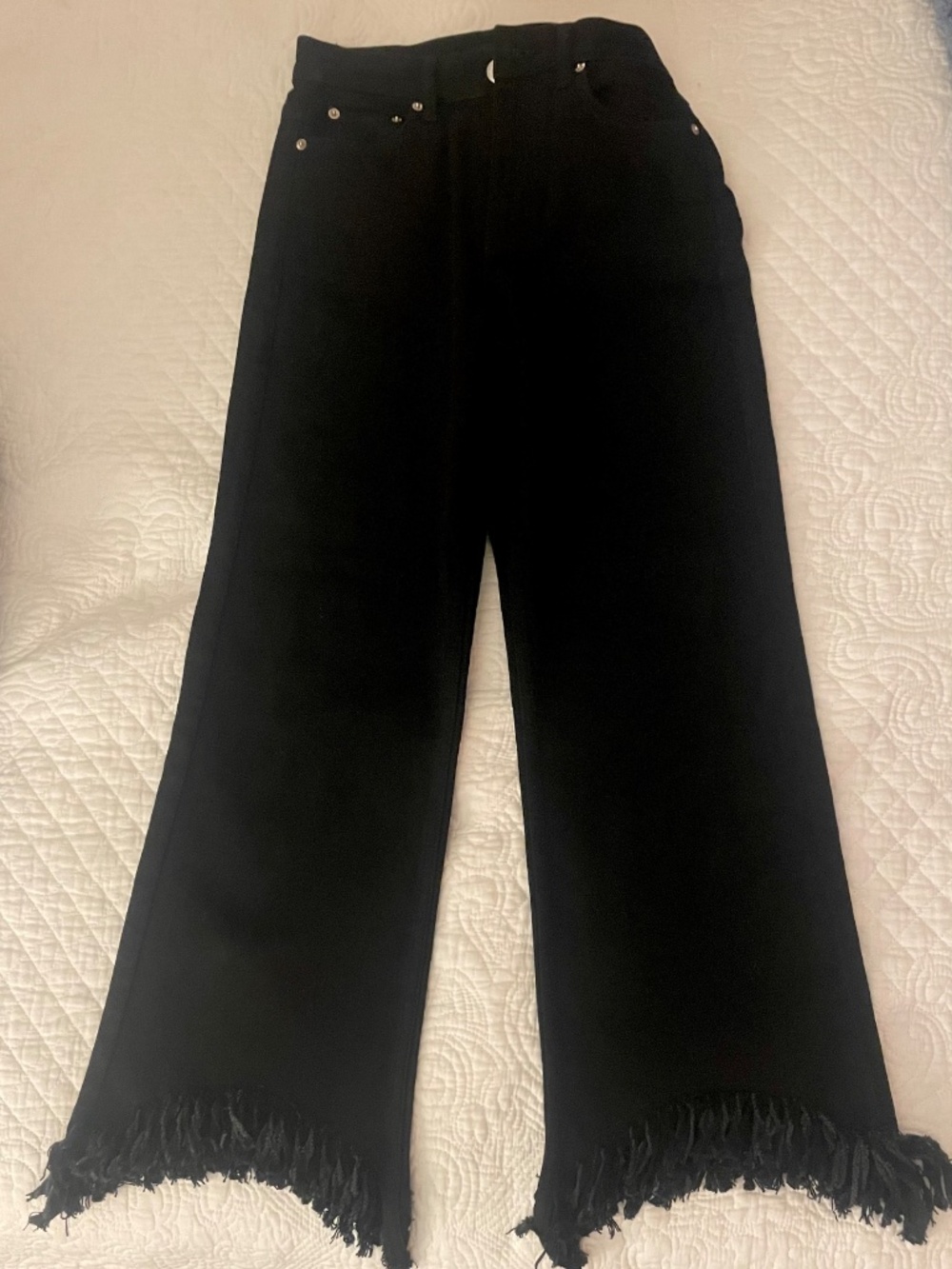 NWT Maje Black high-waisted jeans ripped - Size US M / FR 38